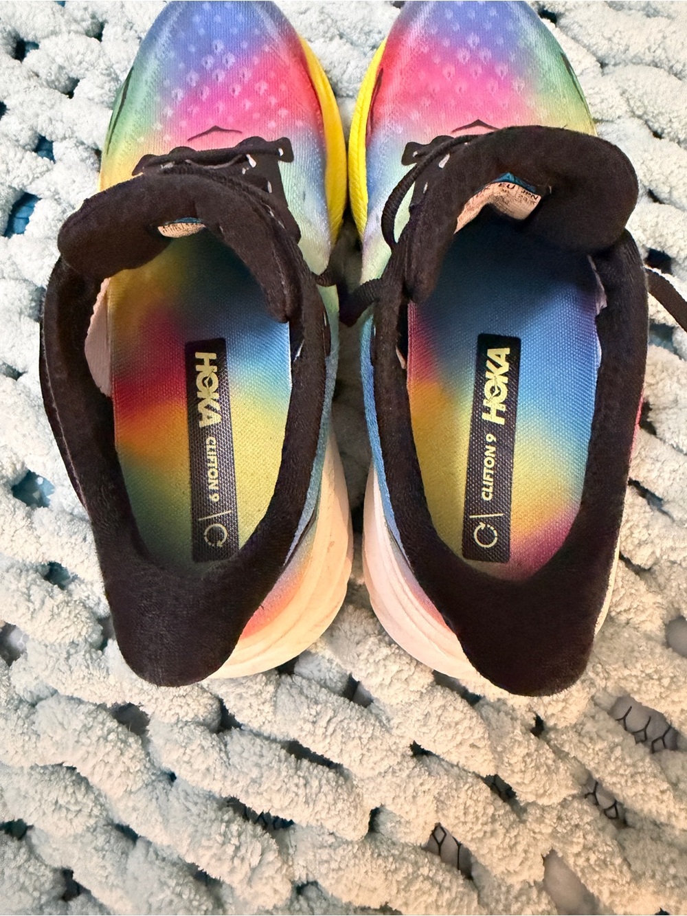 Hoka Clifton Rainbow Running Shoes Sz 6.5 - Picture 16 of 17